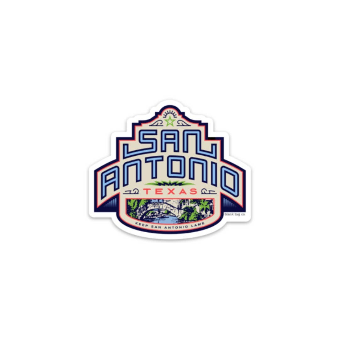 Blank Tag Co. Stickers - Waterproof Stickers - Wholesale Sticker - The San Antonio City Badge Sticker