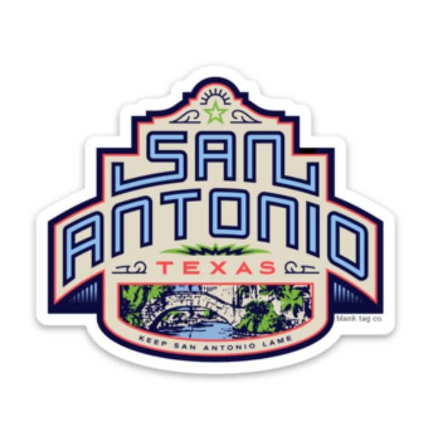 Blank Tag Co. Stickers - Waterproof Stickers - Wholesale Sticker - The San Antonio City Badge Sticker0