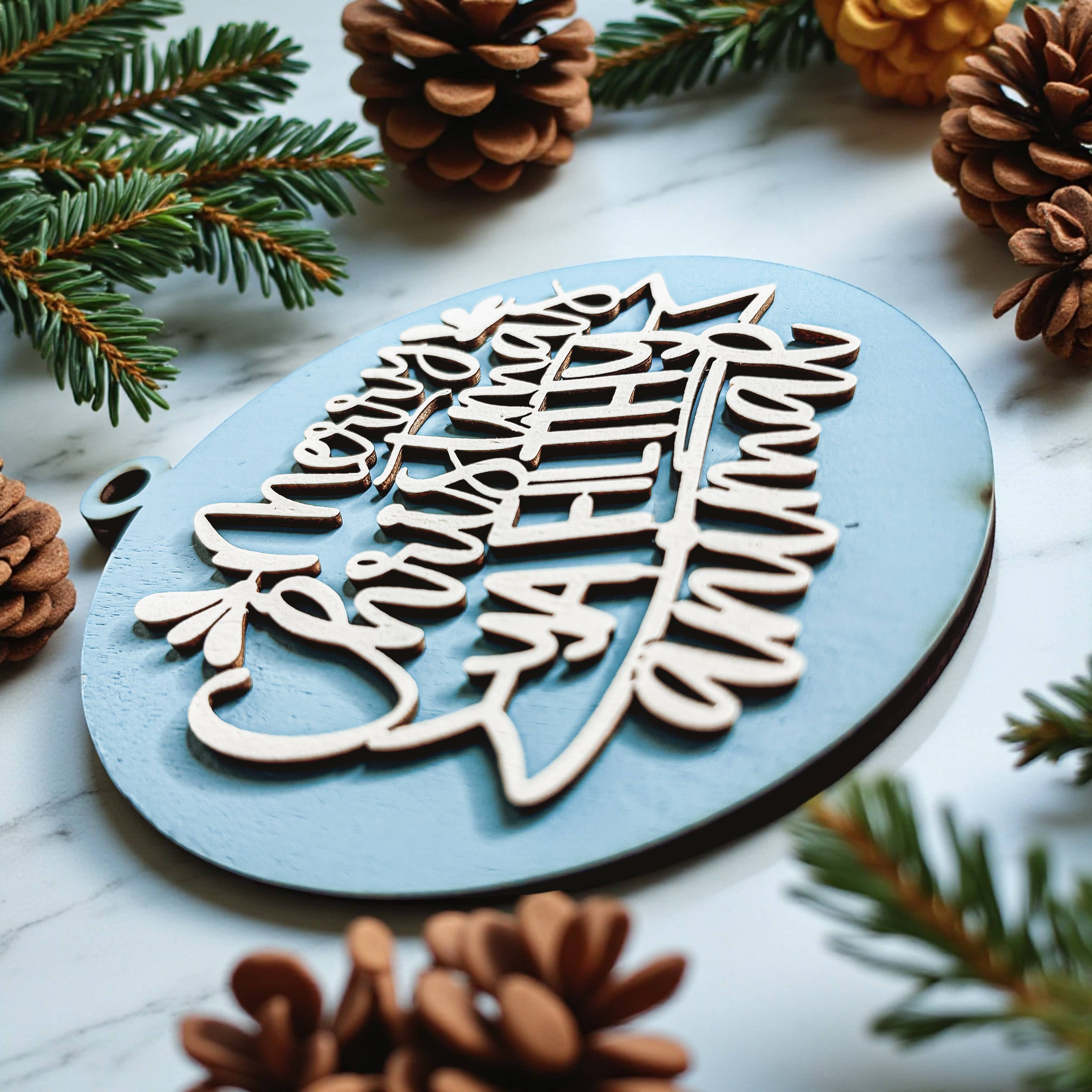 Gia Roma - Wholesale Ornament - Hanging Christmas Decor + Handmade Wooden Ornament Funny75