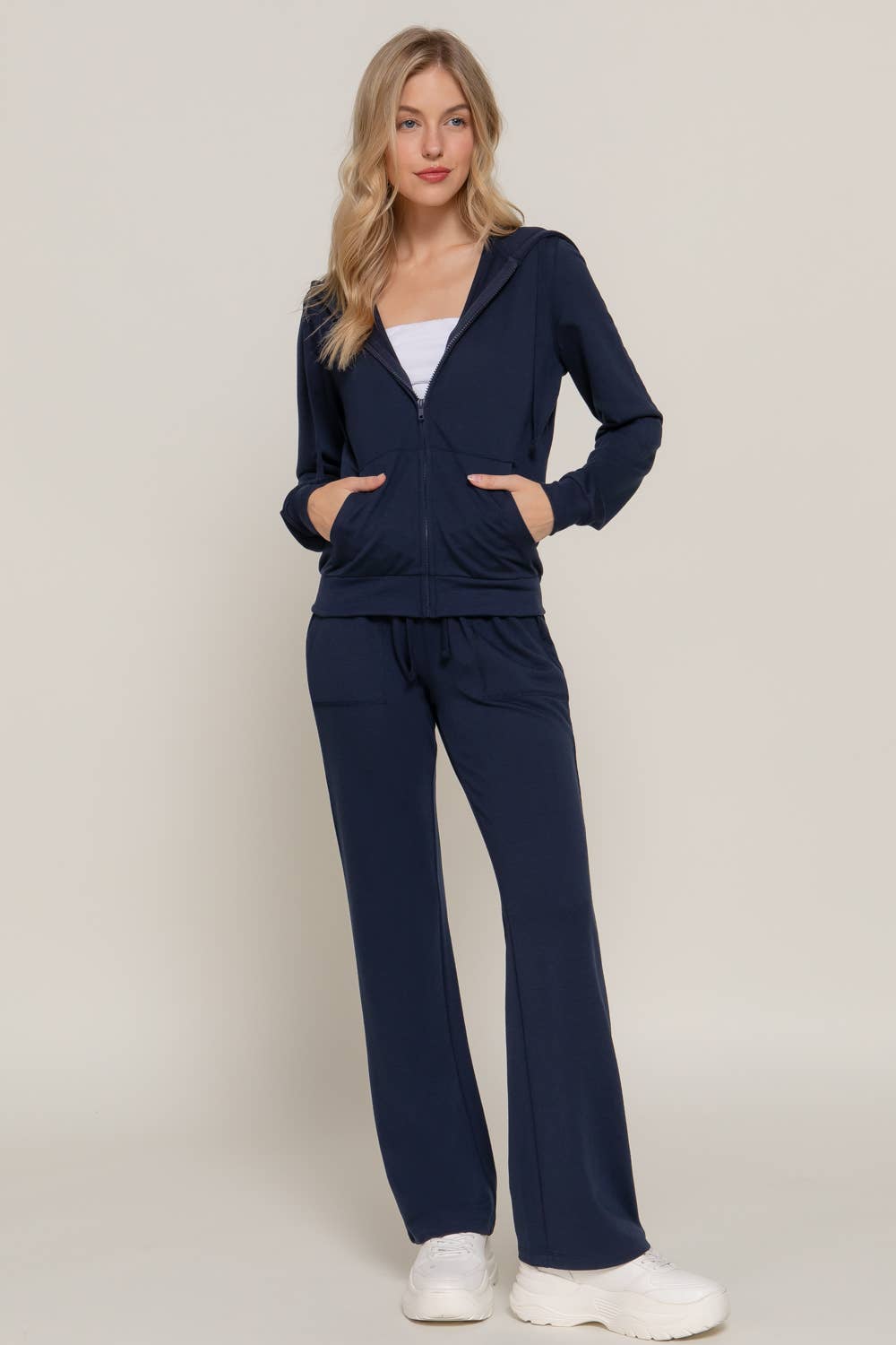 Active Basic | Active USA - Wholesale Lounge Set - Women's - Long Sleeve Hoodie Jacket & Pants Sweatsuit Set  35