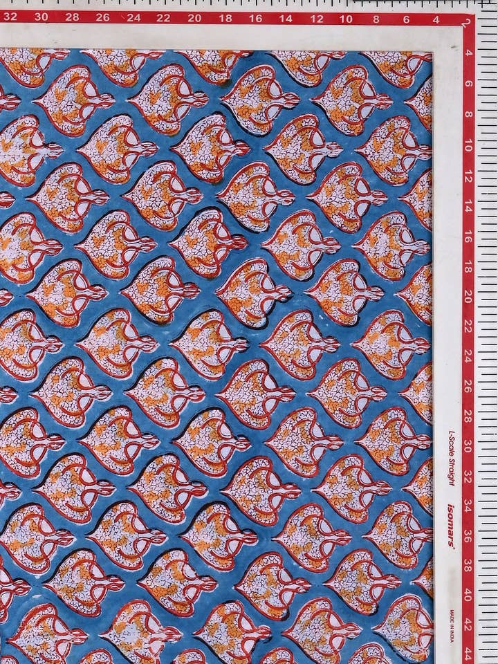 Hand Block Printed Fabrics - Handmade Fabric Yardage, fabric by the yard for wholesale by Jai Texart LLP