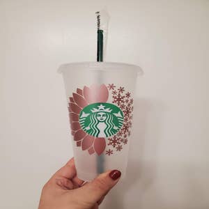 Rose Gold Luxe Personalised Starbucks Cup