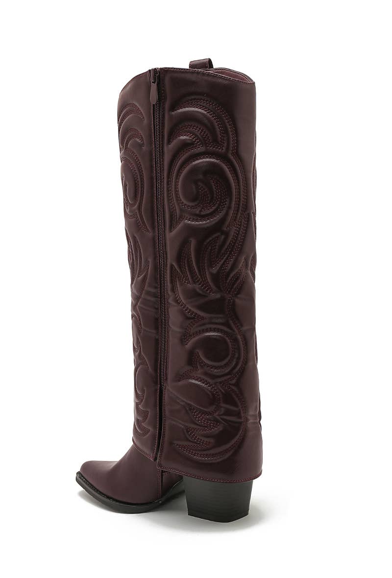 Joia Paris - Wholesale Boots - Women's - Santiag boot with heel, stitched pattern, and WZ-92 cuff8
