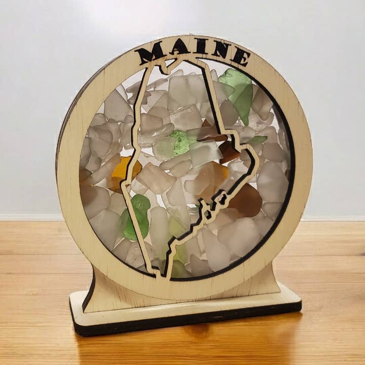 Maine Sea Glass Shadowbox Display 4 Styles for wholesale by Sea Glass Displays