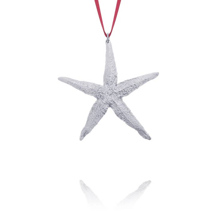 Starfish Christmas Ornament for wholesale by Amos Pewter