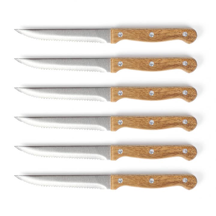 Livoo - Venta al por mayor Juego de cuchillos - Bloque de 6 cuchillos para carne