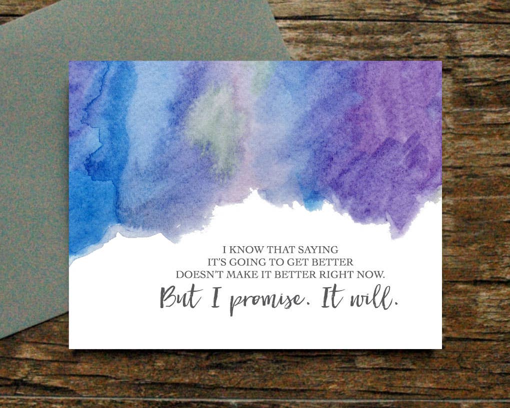 Print Therapy - Wholesale Love Card - I Promise It Gets Better Card1