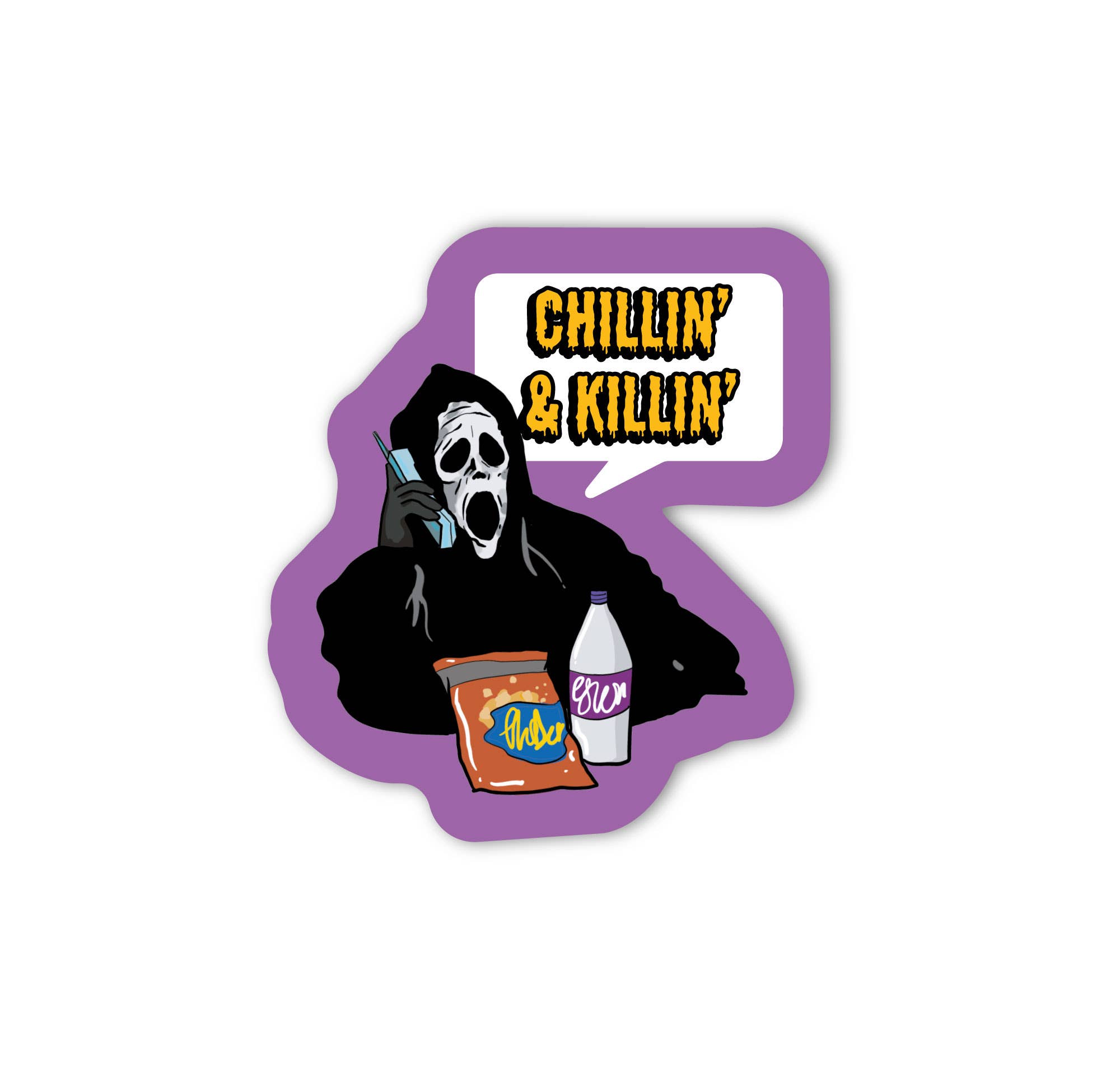 Studio Soph (We Pay Your Import Fees - We Ship DDP) - Wholesale Sticker - Ghostface Chillin' & Killin' Sticker