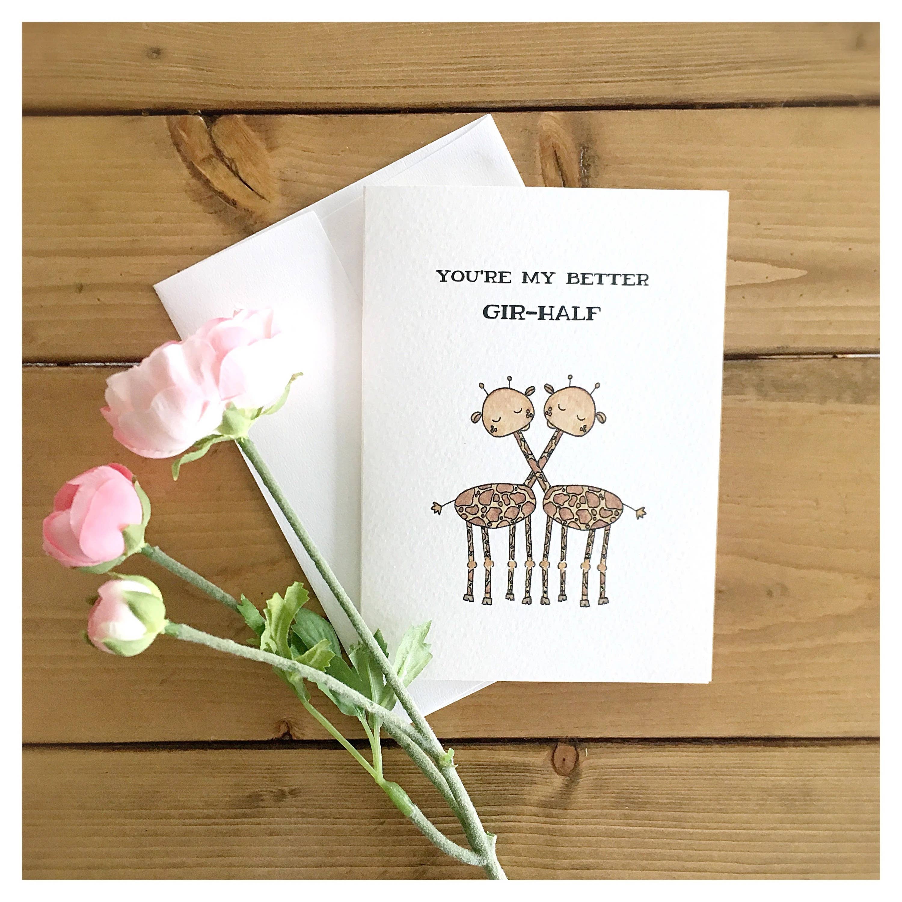 kenziecards - Wholesale Love Card - Anniversary – Punny “You Are My Better Gir-Half” Card1