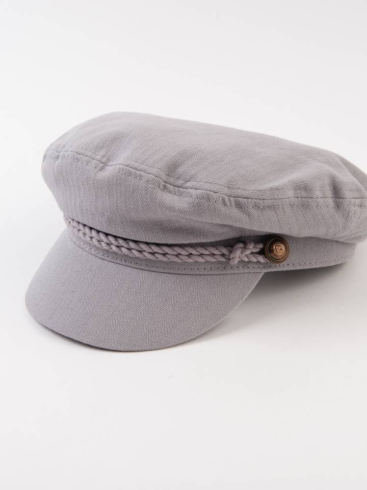 Forår CALVIN NAUTICAL NEWSBOY CAP - LYSEGRÅ for engroshandel hos Lucca Couture