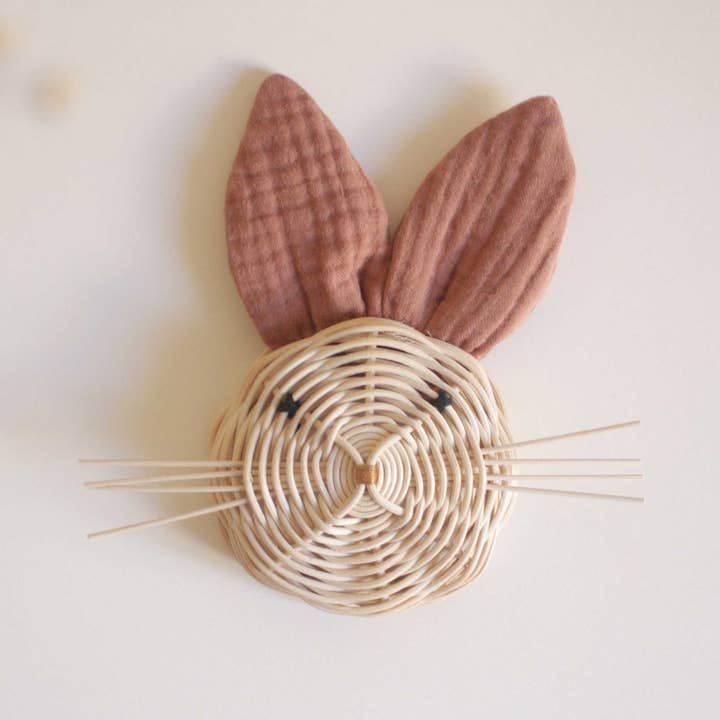 ateliersolelh - Wholesale Wall Accent - Pink clay rabbit trophy