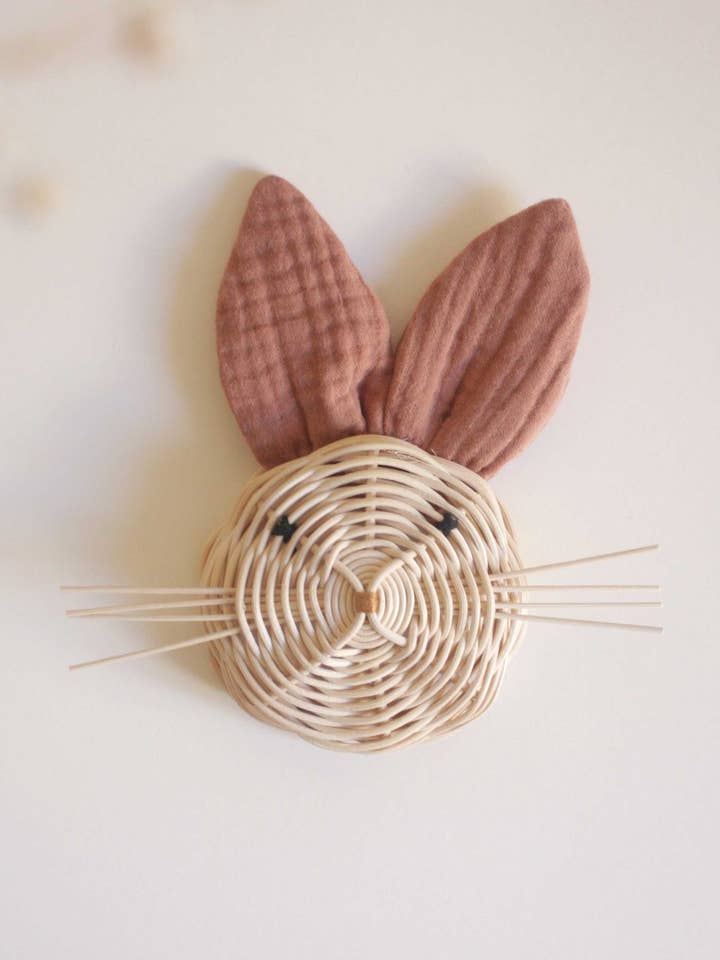 troféu Coelho de argila rosa por atacado de ateliersolelh