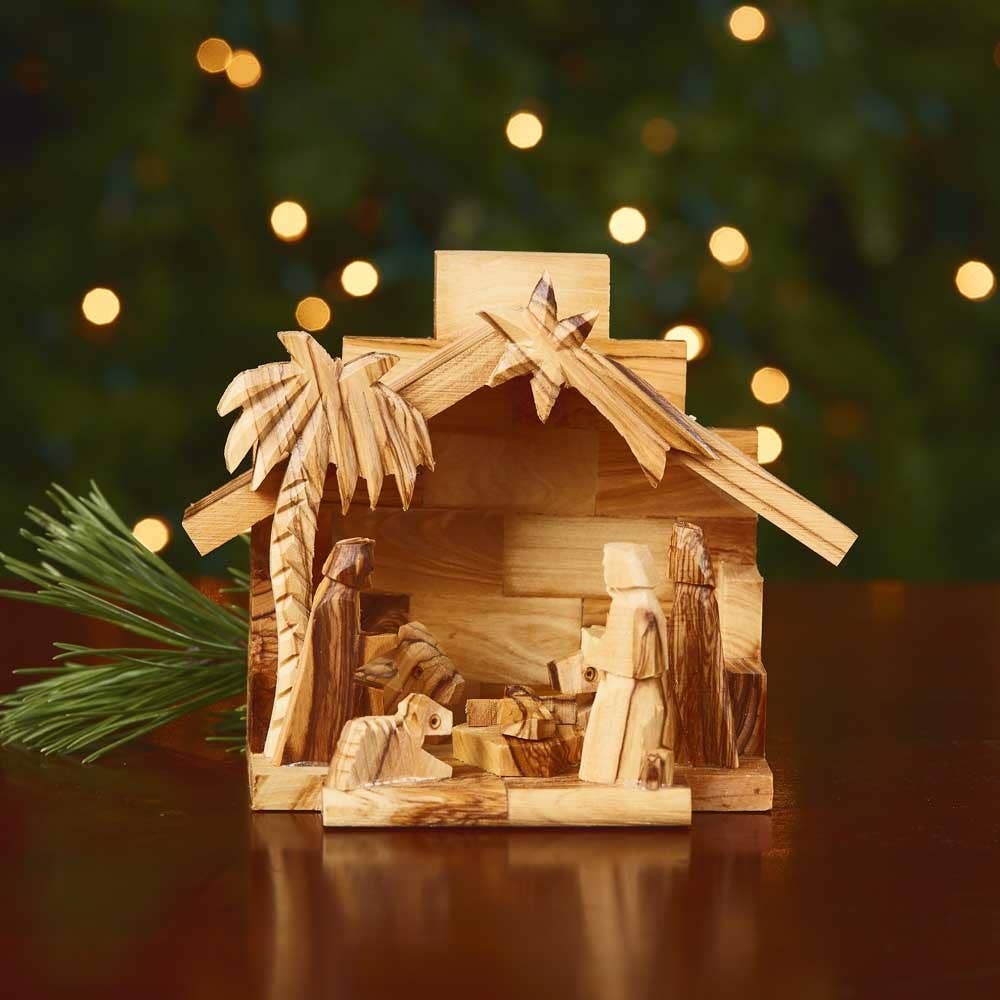 SERRV International - Vente Crèche de Noël - Crèche de Noël en bois d'olivier1