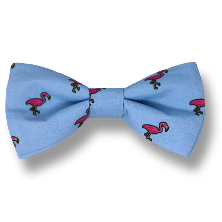 Noeud papillon Motif flamant rose et bleu d'été pour la vente par Le Noeud