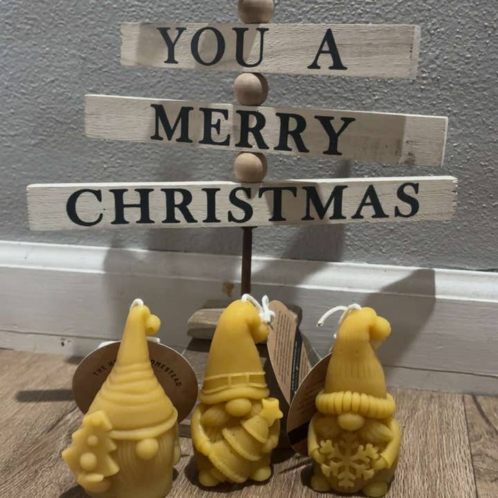 The Holton Homestead - Wholesale Novelty Candle - Beeswax Holiday themed Gnome Candles 3