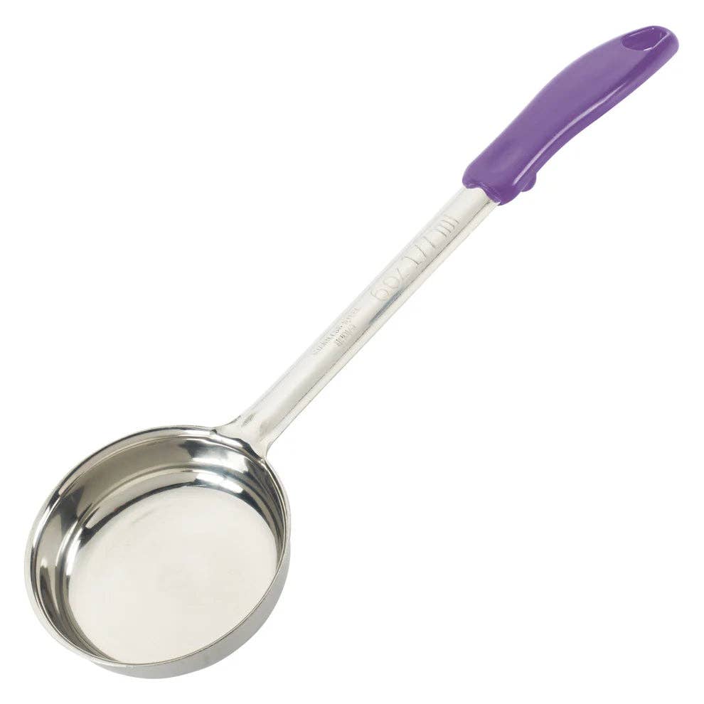 EcoQuality – wholesale Measuring spoon – FPP-2P to FPS-6P, 2-6oz S/S Food Portioners Purple Hdl, EA6