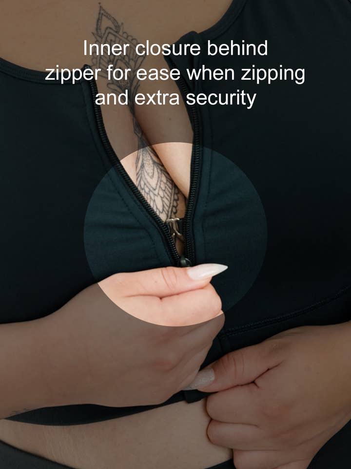 Superfit Hero - Wholesale Sports Bra - Women's - Zip Front Sports Bra - Evergreen4