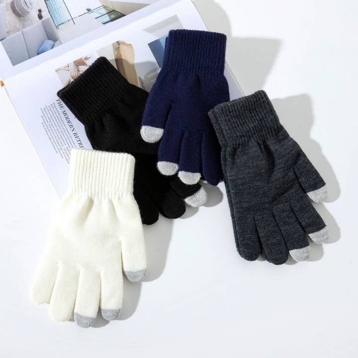 ACCITY - Wholesale Gloves - Women's - KNITTED TOUCHSCREEN GLOVES FOR WARM WINTER_CWAG015010