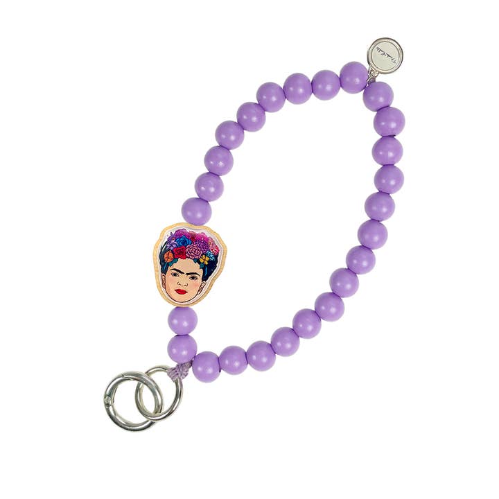 Frida Kahlo lilac key chain for wholesale by Escapulario