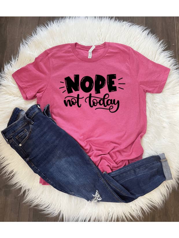 Fost & Found Design Co - Venta al por mayor Camiseta serigrafiada - Mujer - Camiseta adulto Nope Not Today