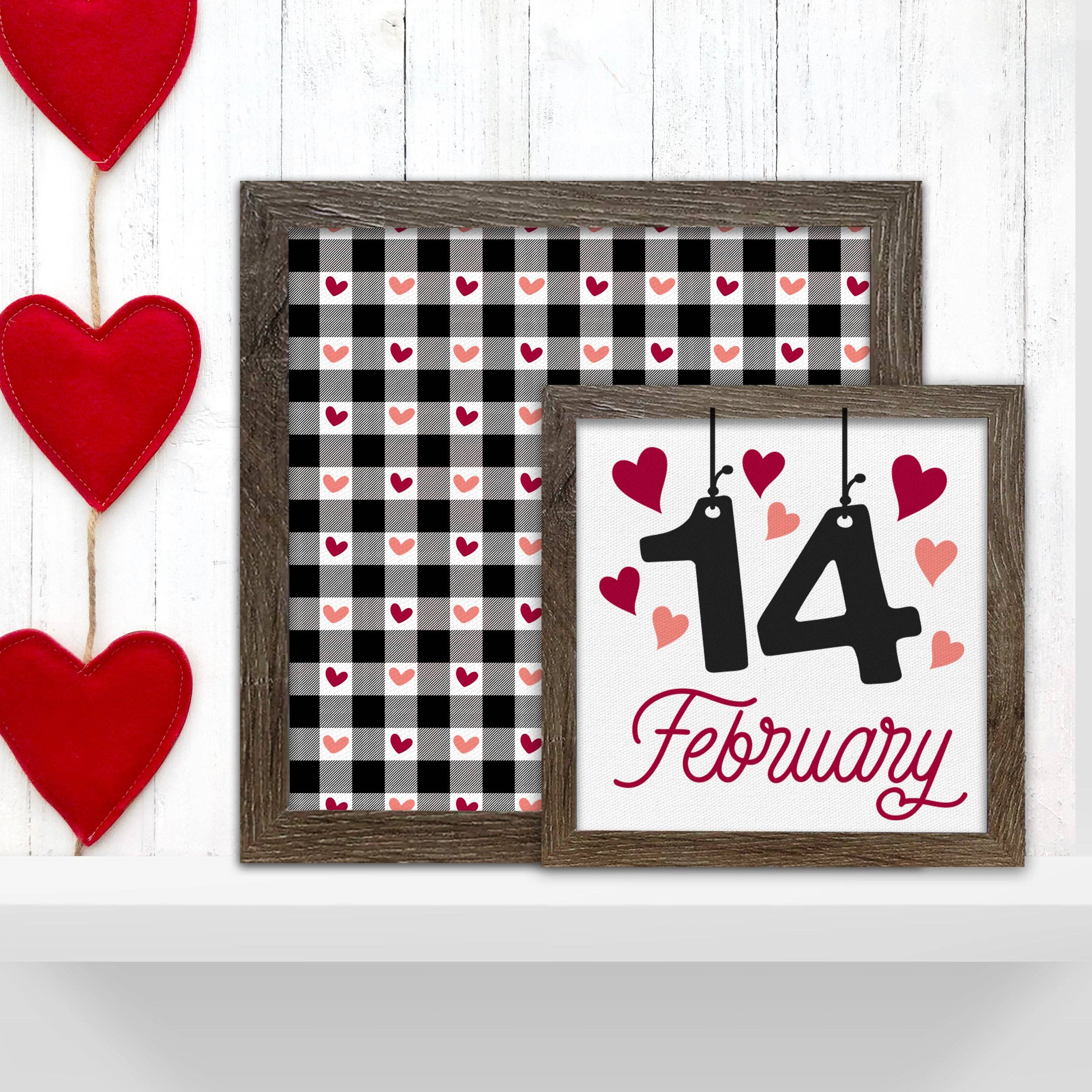 ZA Handmade Wholesale - Wholesale Sign - February 14th print Valentine's Day decoration sign farmhouse decoration2