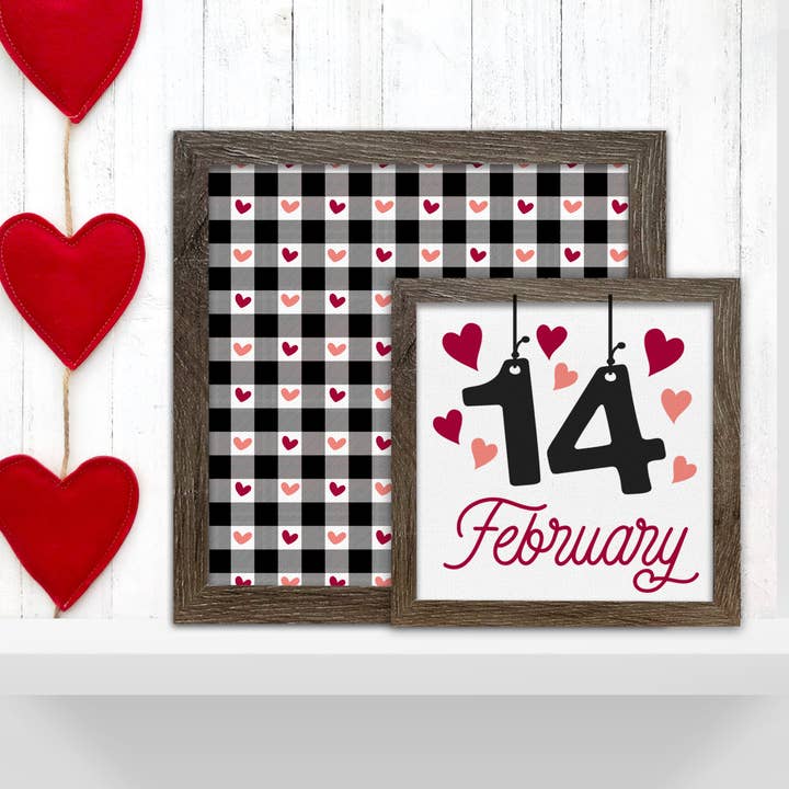 ZA Handmade Wholesale - Wholesale Sign - February 14th print Valentine's Day decoration sign farmhouse decoration2