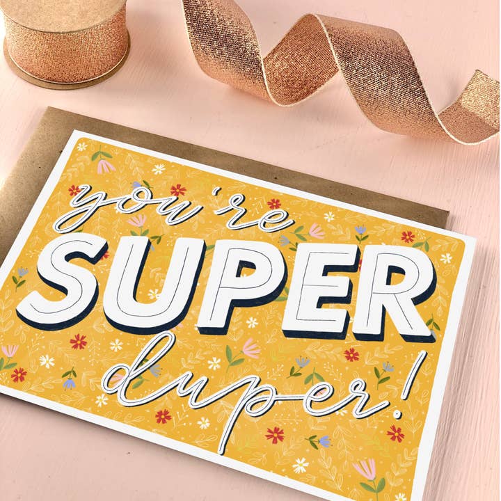 The Little Posy Print Company – wholesale Gratulationskort – Super Super Grattis Bra gjort supportkort1