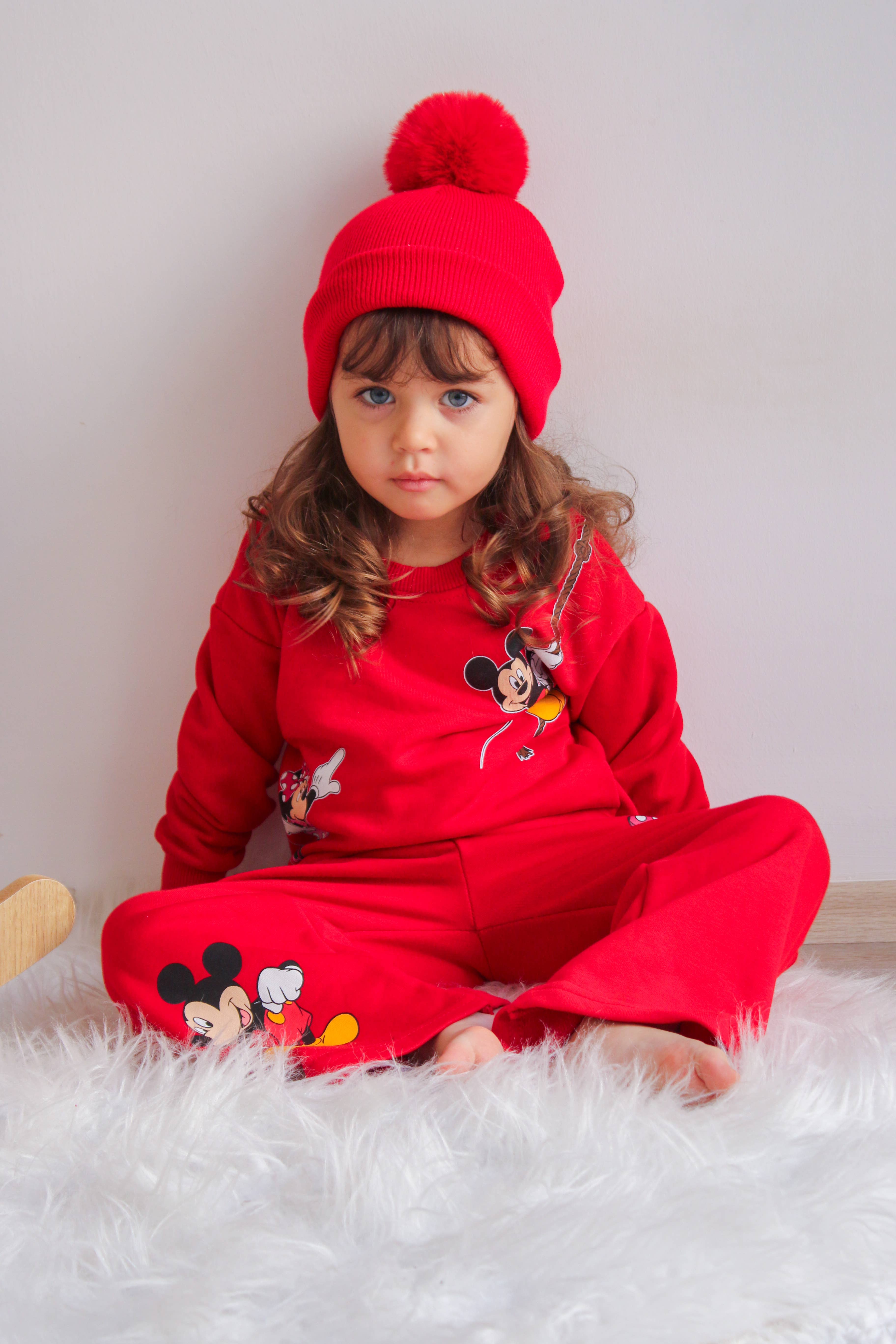 Himmelberg Baby – wholesale Mössa - Barn – Röd Singel Pom Pom Baby-/Barnmössa 0-8 år9