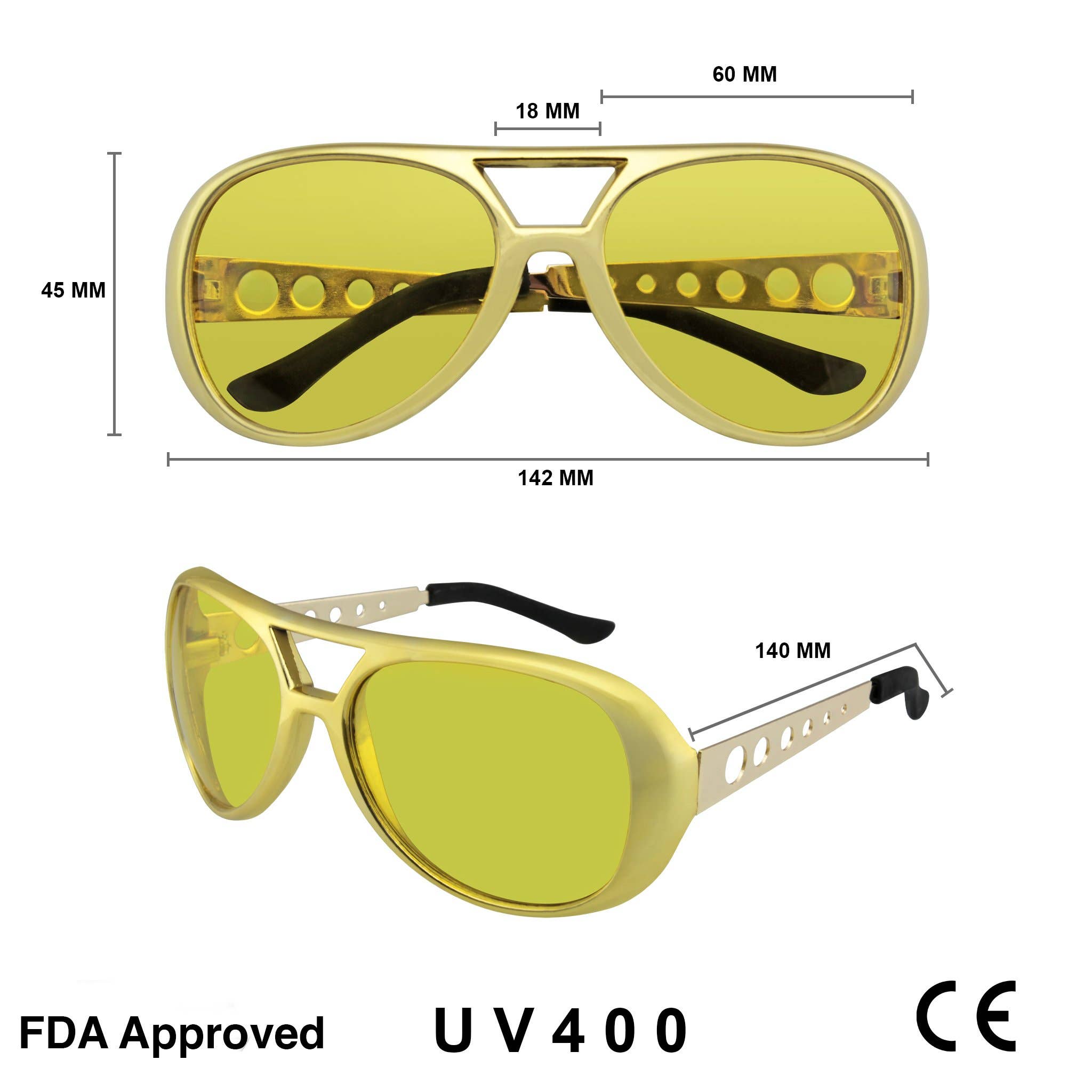 Emblem Eyewear - Wholesale Sunglasses - Unisex - Rockstar Sunglasses Costume Party Novelty Sunglasses 60's14