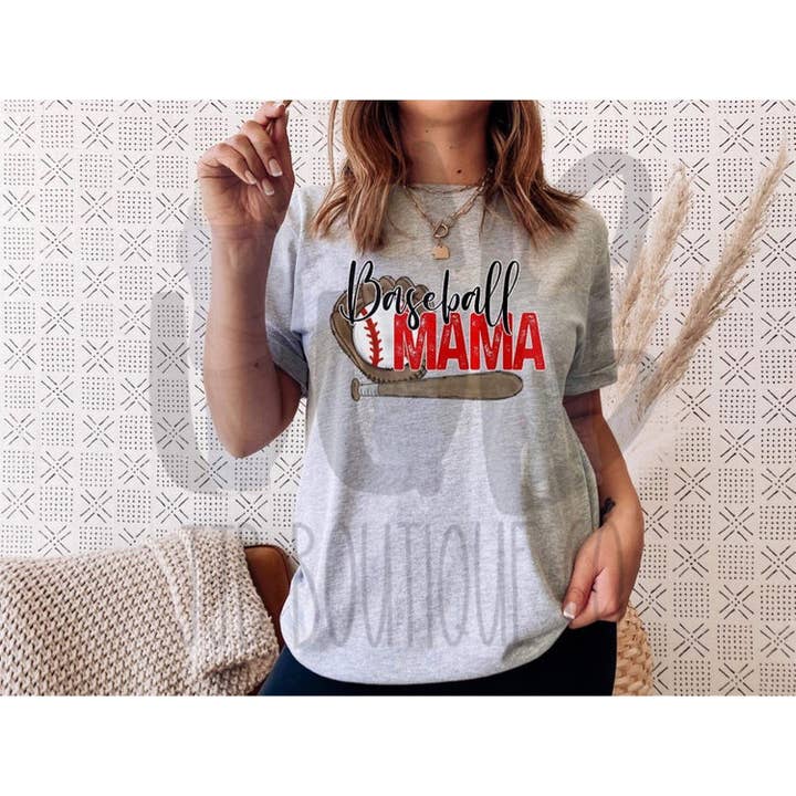 Baseball Mama Tee for wholesale by Rockin’ 5A Apparel