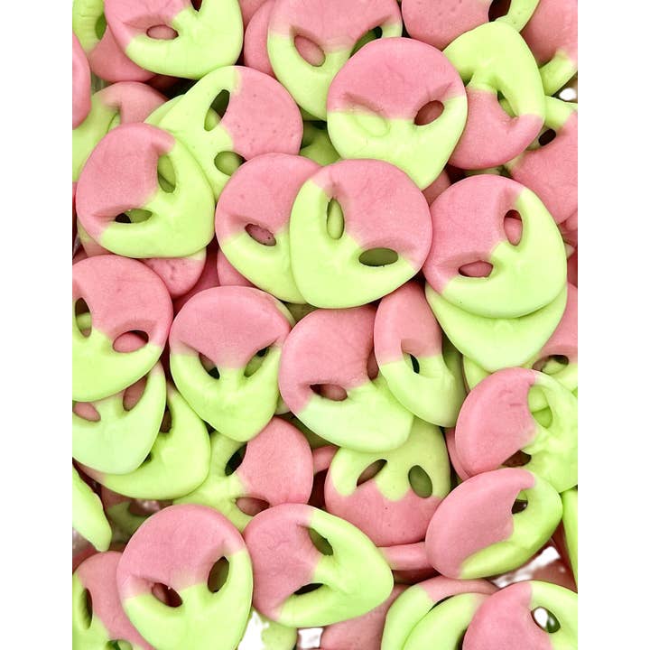 Swedish Style Candy Sweet Watermelon Aliens 5lb Tub for wholesale by Grandpa Joe's Candy Shop