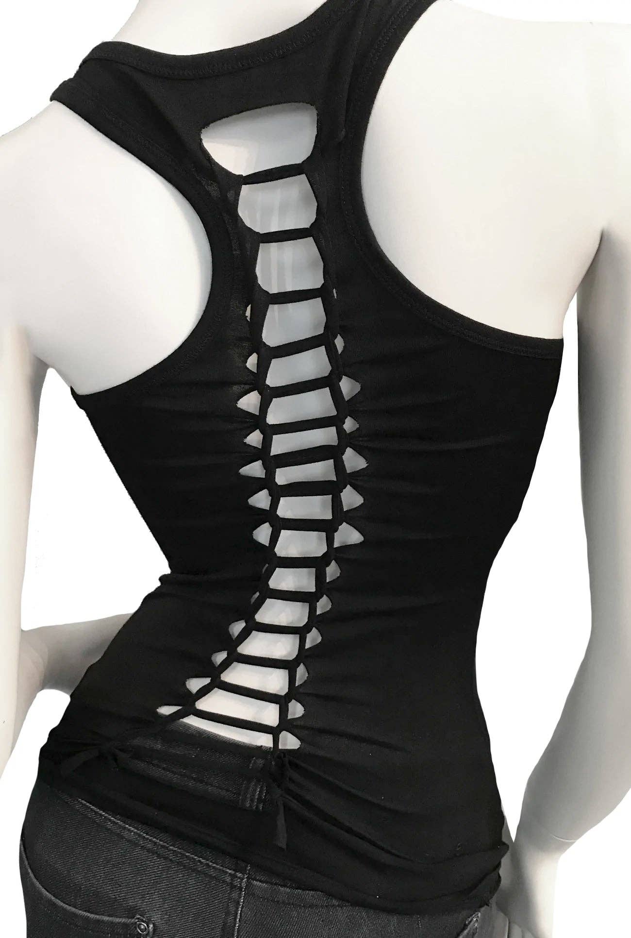 Demi Loon - Wholesale Tank Top - Women's - Freedom Eagle Sexy Biker Slash Back Tank1