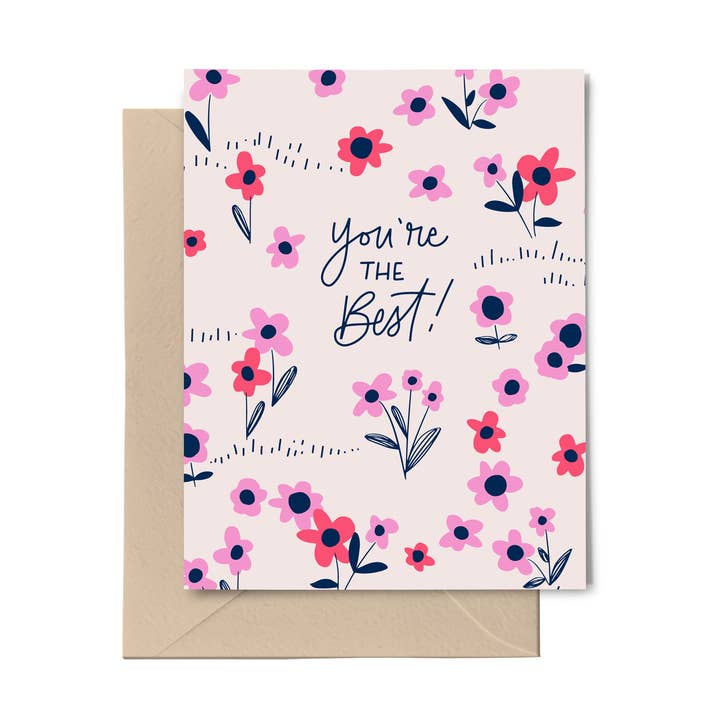 Notecard Set Of 8 - You're The Best for wholesale by Love Struck Lettering
