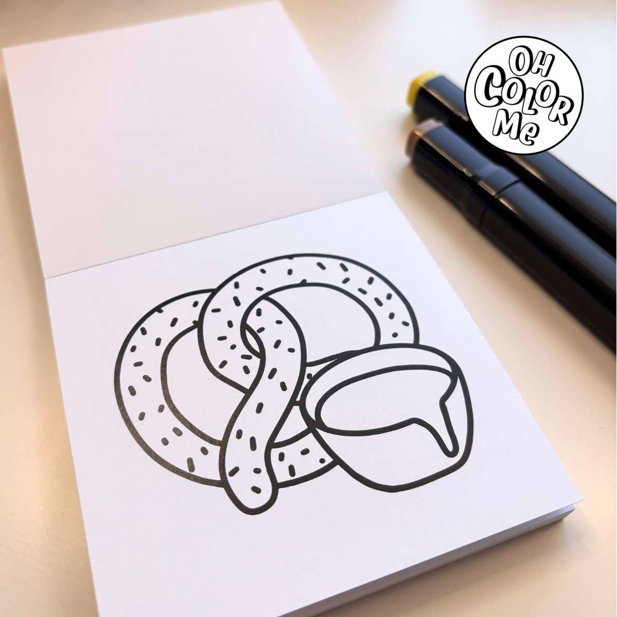 Oh Color Me - Vente Livre de coloriage et d'activités pour adultes - Mini Livre de Coloriage Sucré & Salé, ÉDITION MISE À JOUR 4"x4"6