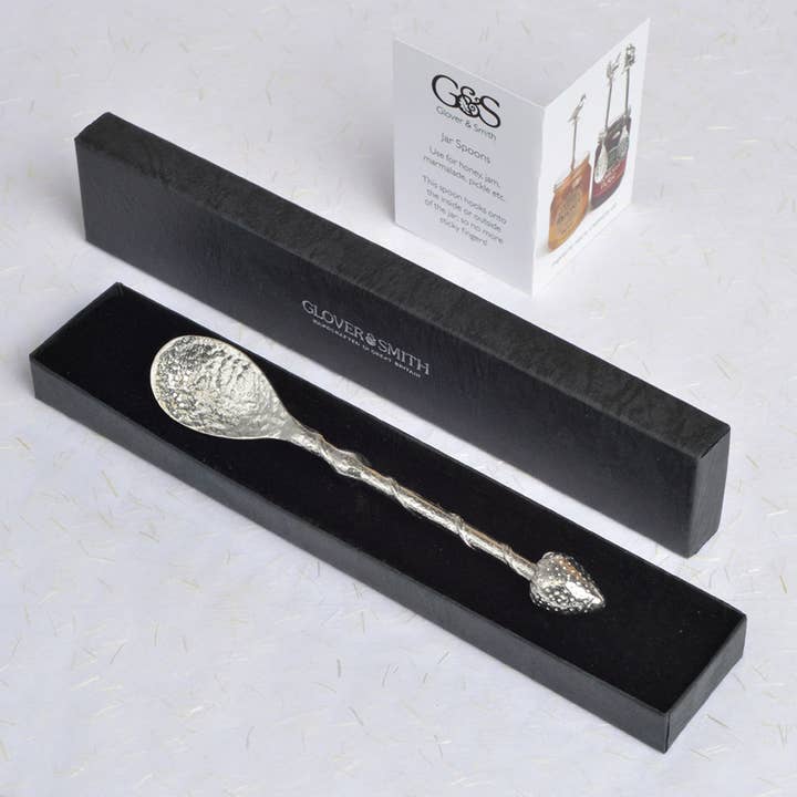 Glover & Smith - Wholesale Kitchen Spoon - Strawberry Jam Spoon, Pewter Jar Spoons With Hooks