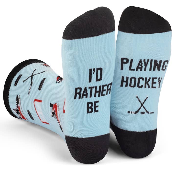 I'd Rather Be Playing Hockey Socks for wholesale by Lavley
