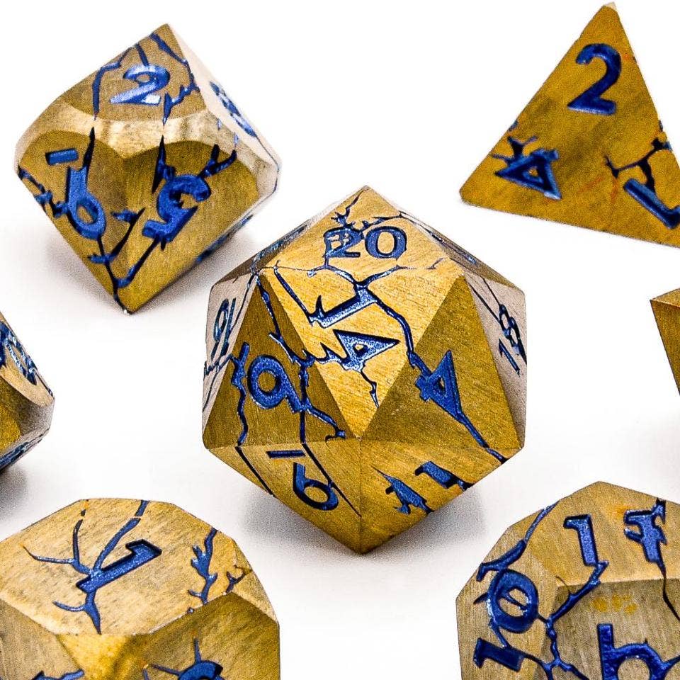 Tabletop Dominion Limited - Wholesale Dice - Hextech | Solid Metal Dice | 7-Polyhedral Set1