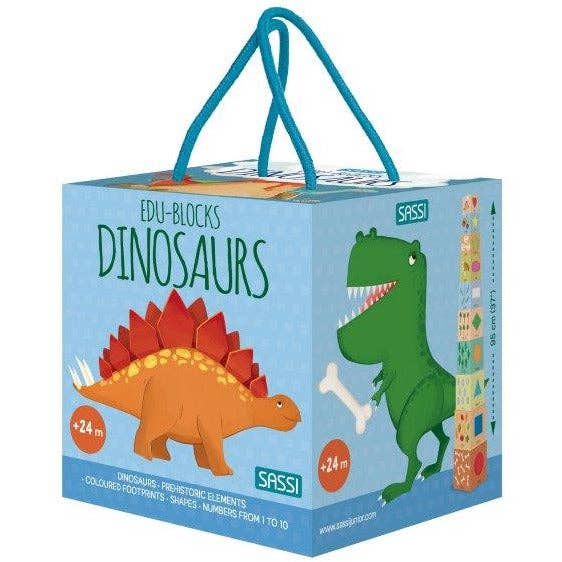 Axis Toys & Gifts - Wholesale Blocks – Kids & baby - Sassi Edu Dinosaurs Stacking Blocks & Book Set, 10 pcs