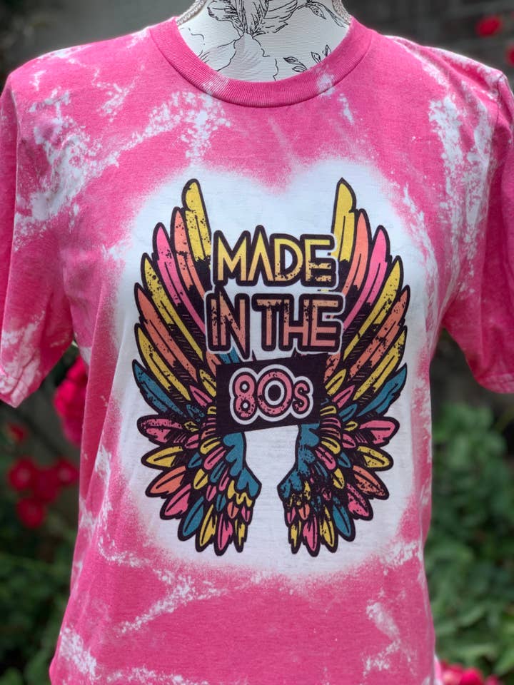 Made in the 80s Bleached Tee for wholesale by Ms Bleached Tees N More