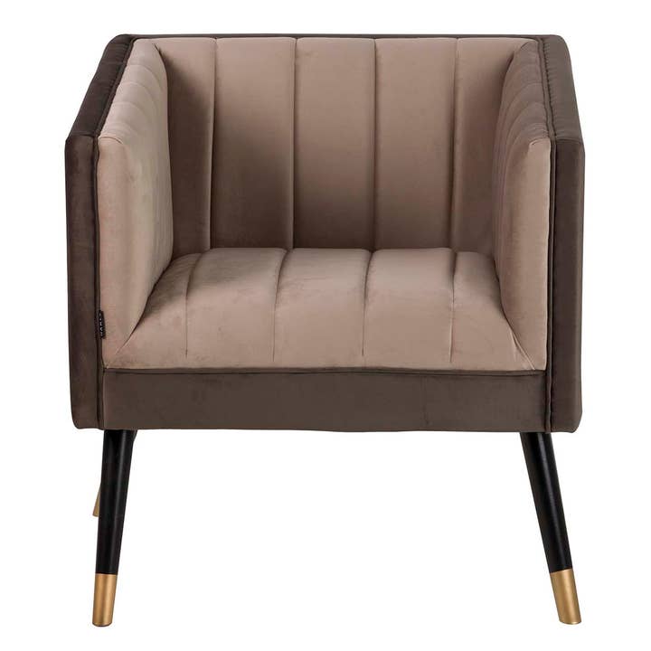 Poltrona Velluto Marrone 70x70x74cm per la vendita all'ingrosso da parte di Garpe Interiores