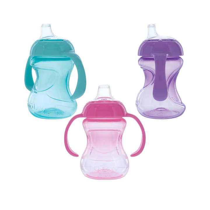 Nuby - Wholesale Drinking Glass/Cup - Nuby 3 Pack 6oz Mini No Spill Easy Grip Trainer Cups