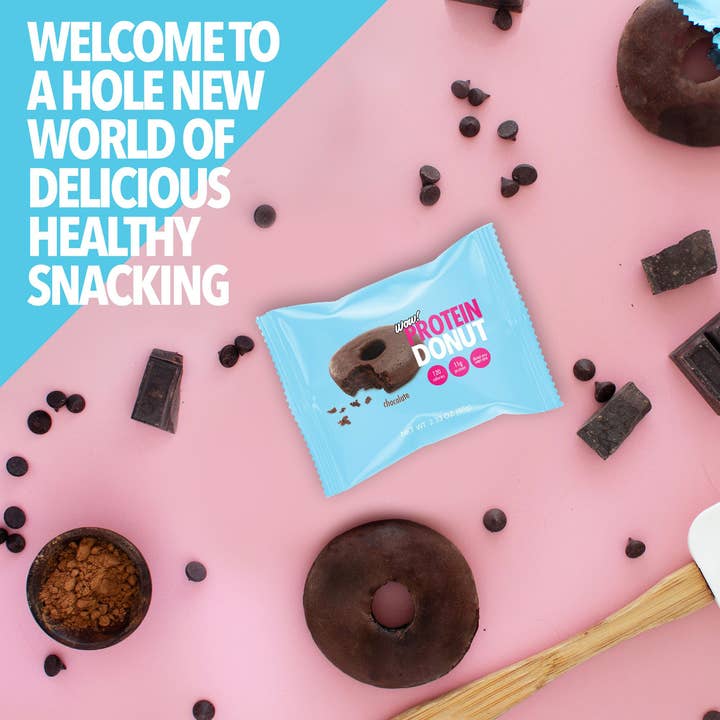 Wow! Protein Donuts - Wholesale Snack Bar - Wow! Protein Donuts: Low Calorie, (Chocolate - 6 Pack)
