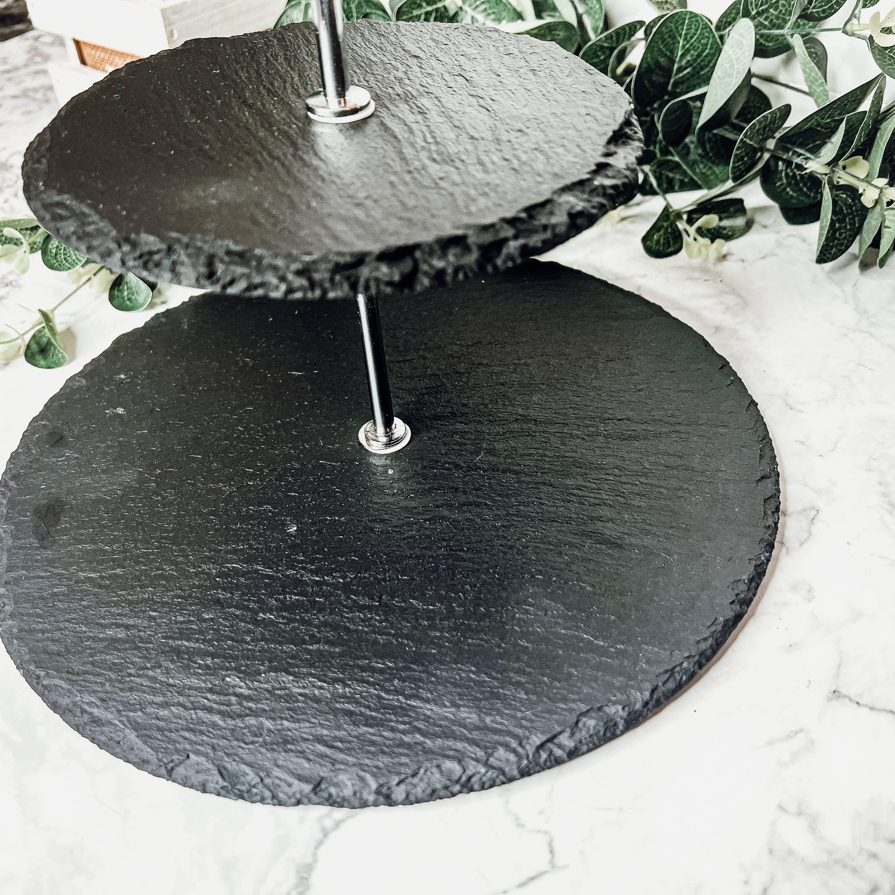 Gia Roma – wholesale Serving tray – Slate Tiered Trays with Handle, Natural Stoneware Handmade18