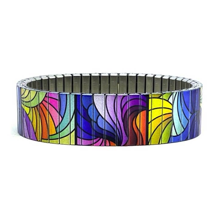 Stainless steel 18mm bracelet - Checkers Maze 9S18 for wholesale by Urband London