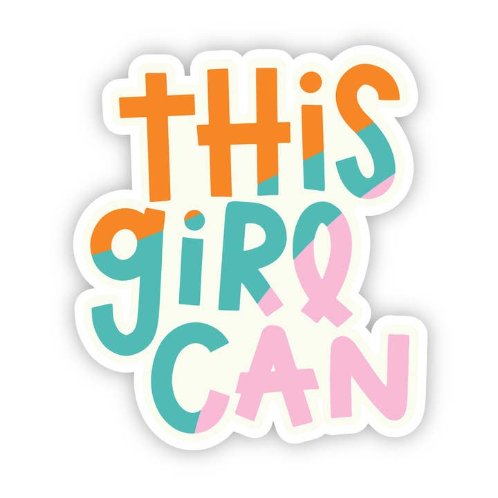 This Girl Can Feminist Sticker for wholesale by Twentysome Design