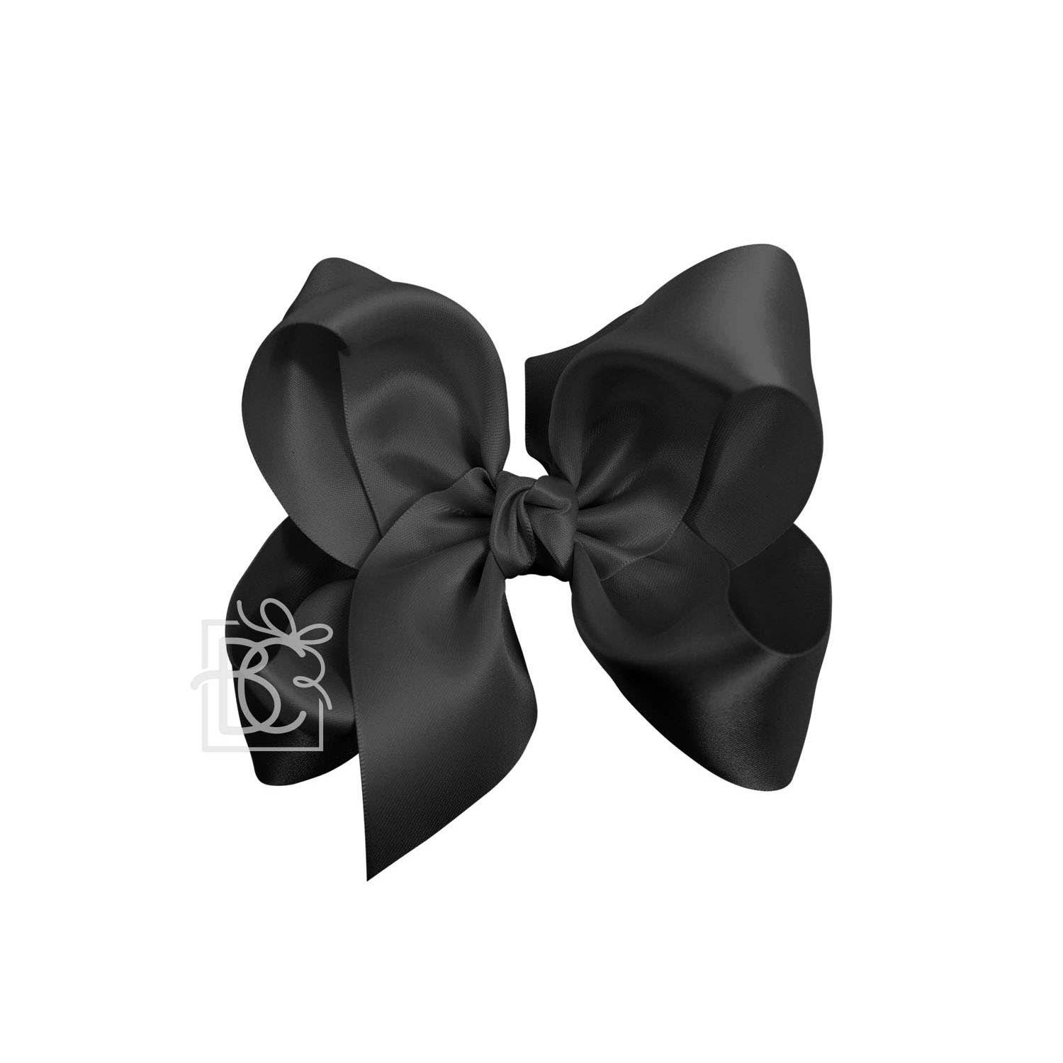Beyond Creations, LLC - Wholesale Hair Bow - Kids - SATIN BOW ON CLIP100