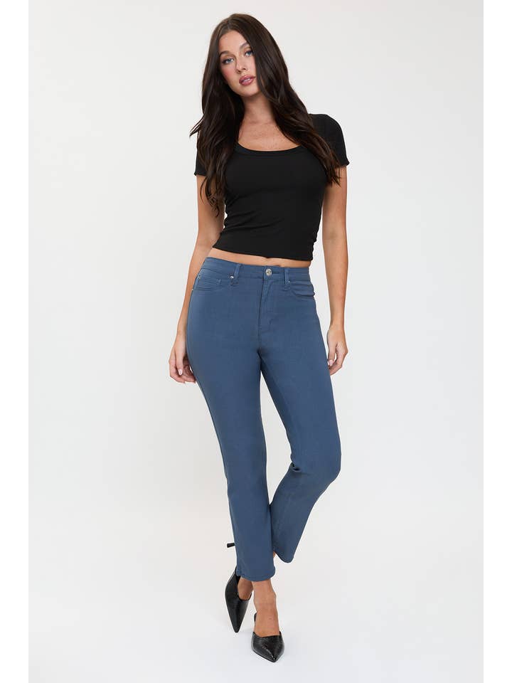 YMI – wholesale Byxor - Dam – Högmidjade Hyperstretch Beskurna Raka Byxor-P04123127