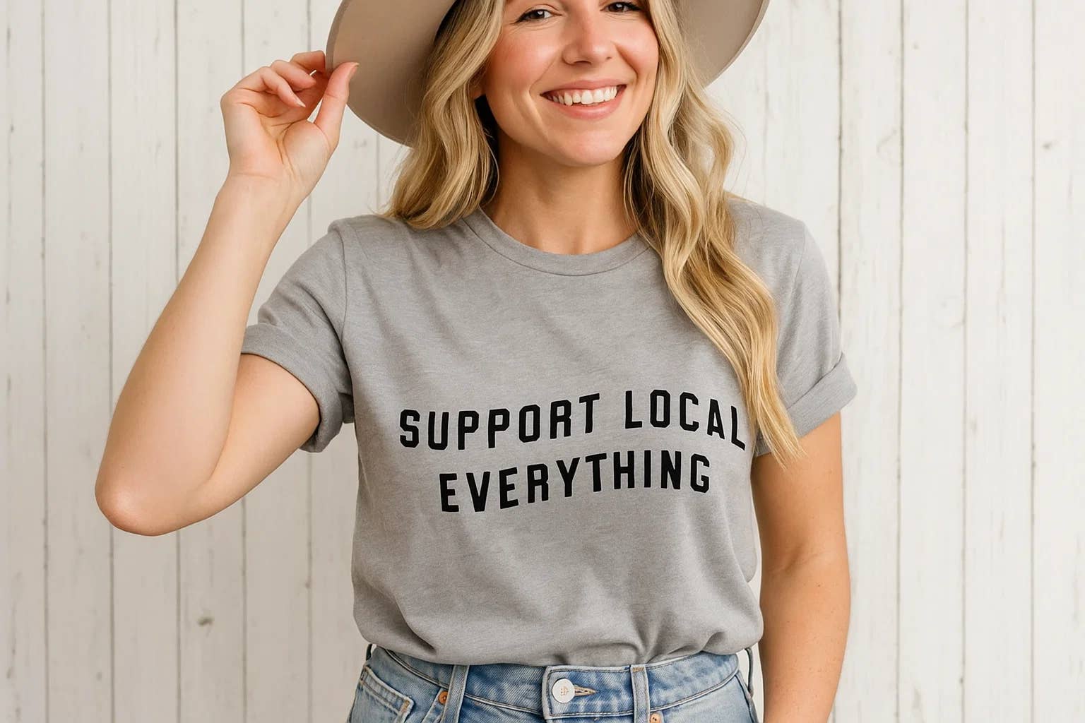 Soleinspire - Wholesale Screen Printed T-Shirt - Unisex - Support Local Everything Tee, Graphic T-shirt, Unisex