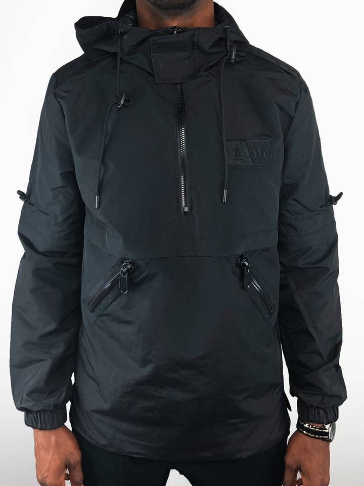 Grail - Venta al por mayor Chaqueta - Hombre - Chaqueta anorak negra impermeable GRAIL x We.Society para hombre2