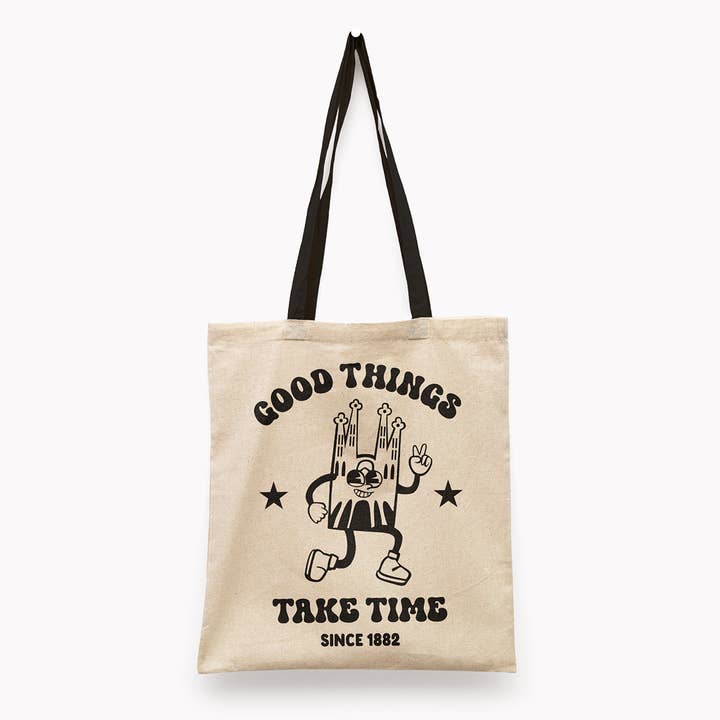DesignPlace - Wholesale Tote Bag - Women's - Bolsa de tela "Las cosas buenas toman tiempo"